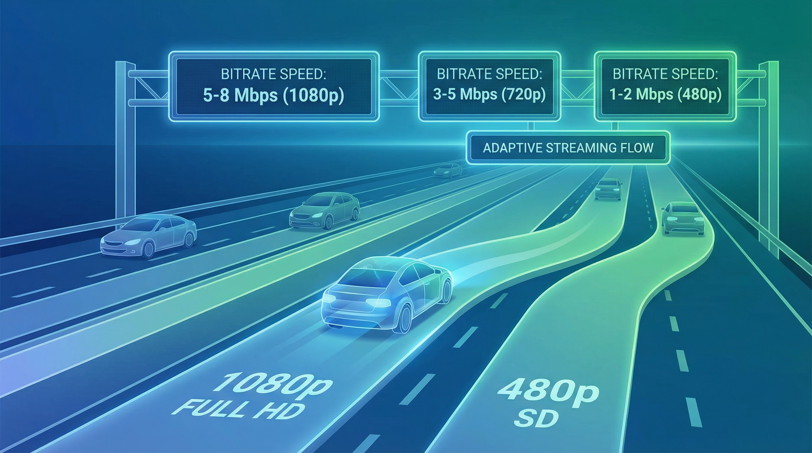Adaptive Bitrate: Highway Lane Changing